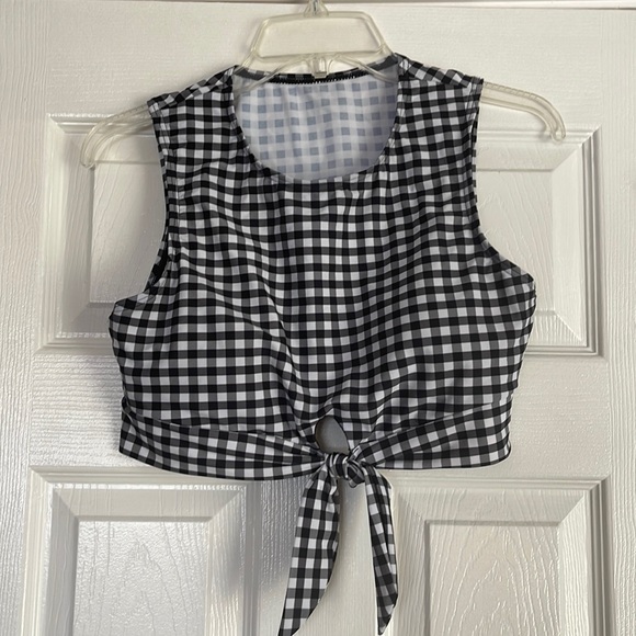 Cocoship like new Tie-front Longline Bikini Top - Picture 1 of 7